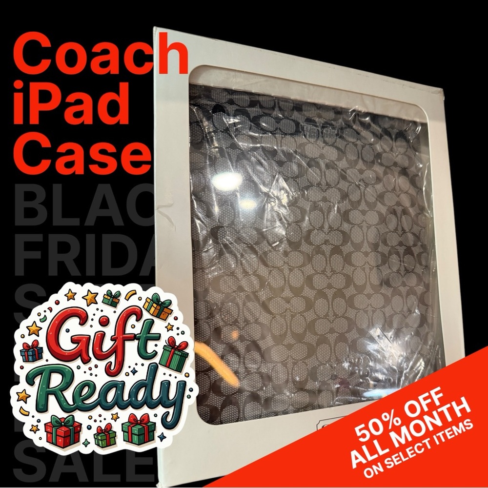 Coach Signature Monogram IPad Protective Case - Picture 2 of 9